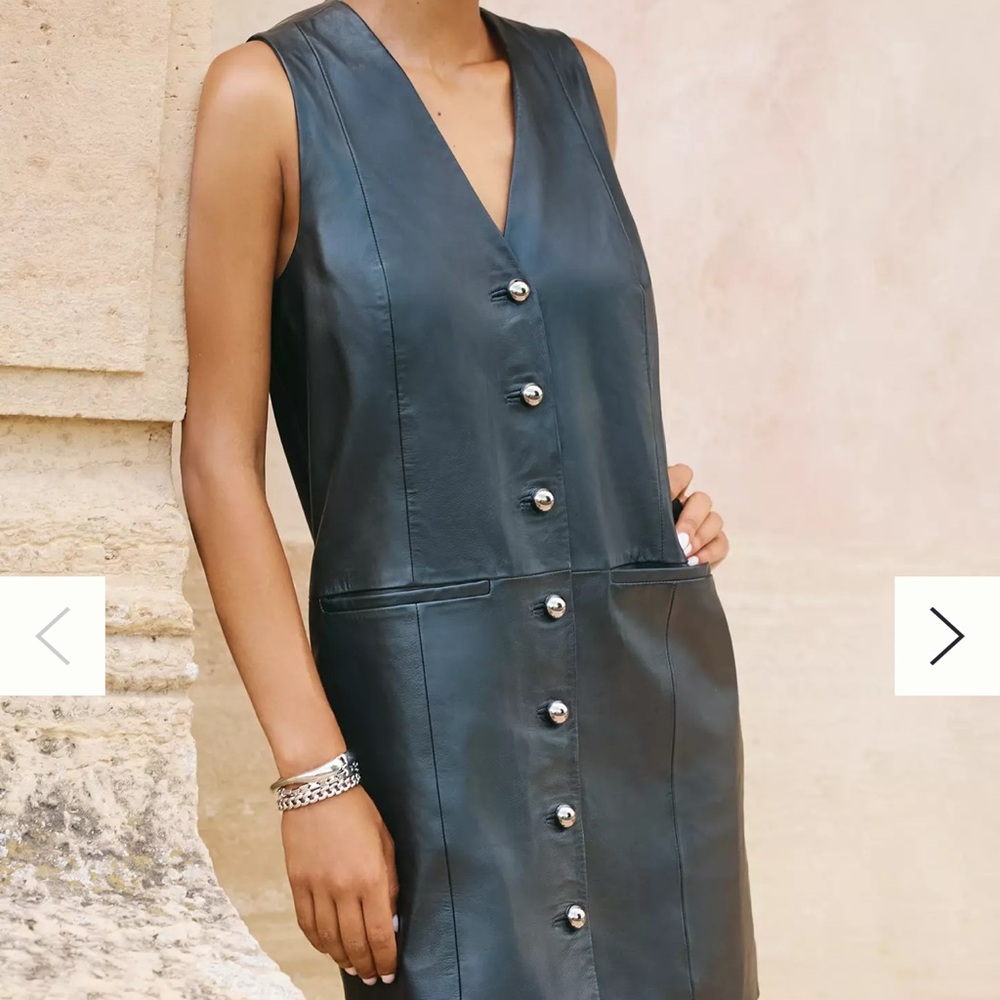 Anthropologie Black Sleeveless Button-Down Dress NWT